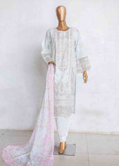 LF-CE-053 -3 Piece Printed Embroidered Cotton Suit