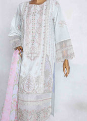 LF-CE-053 -3 Piece Printed Embroidered Cotton Suit