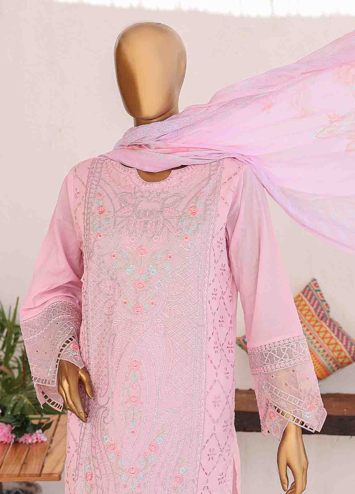 LF-CE-061 B- 3 Piece Embroidered Stitched Suit