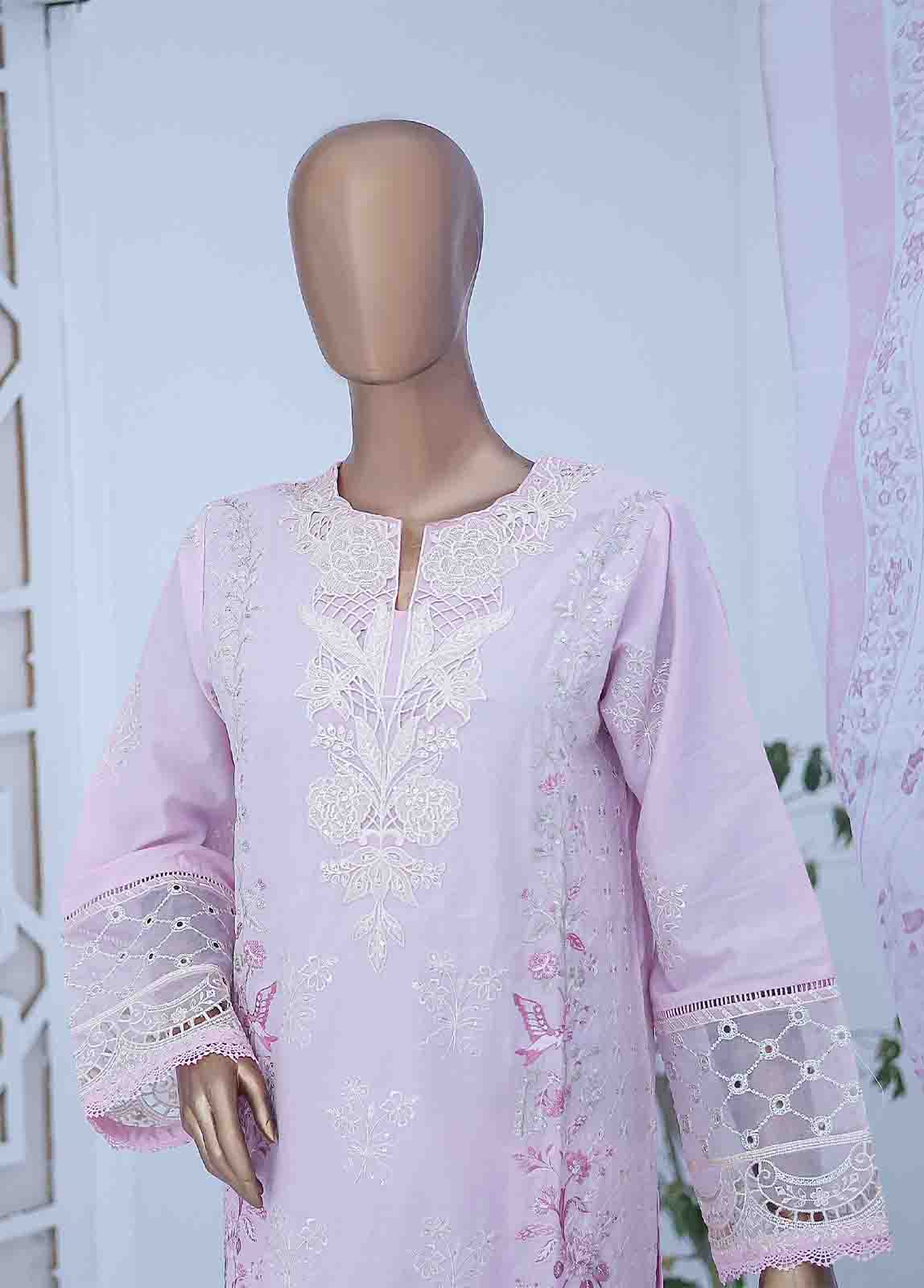 LF-CE-061 - 3 Piece Embroidered Stitched Suit