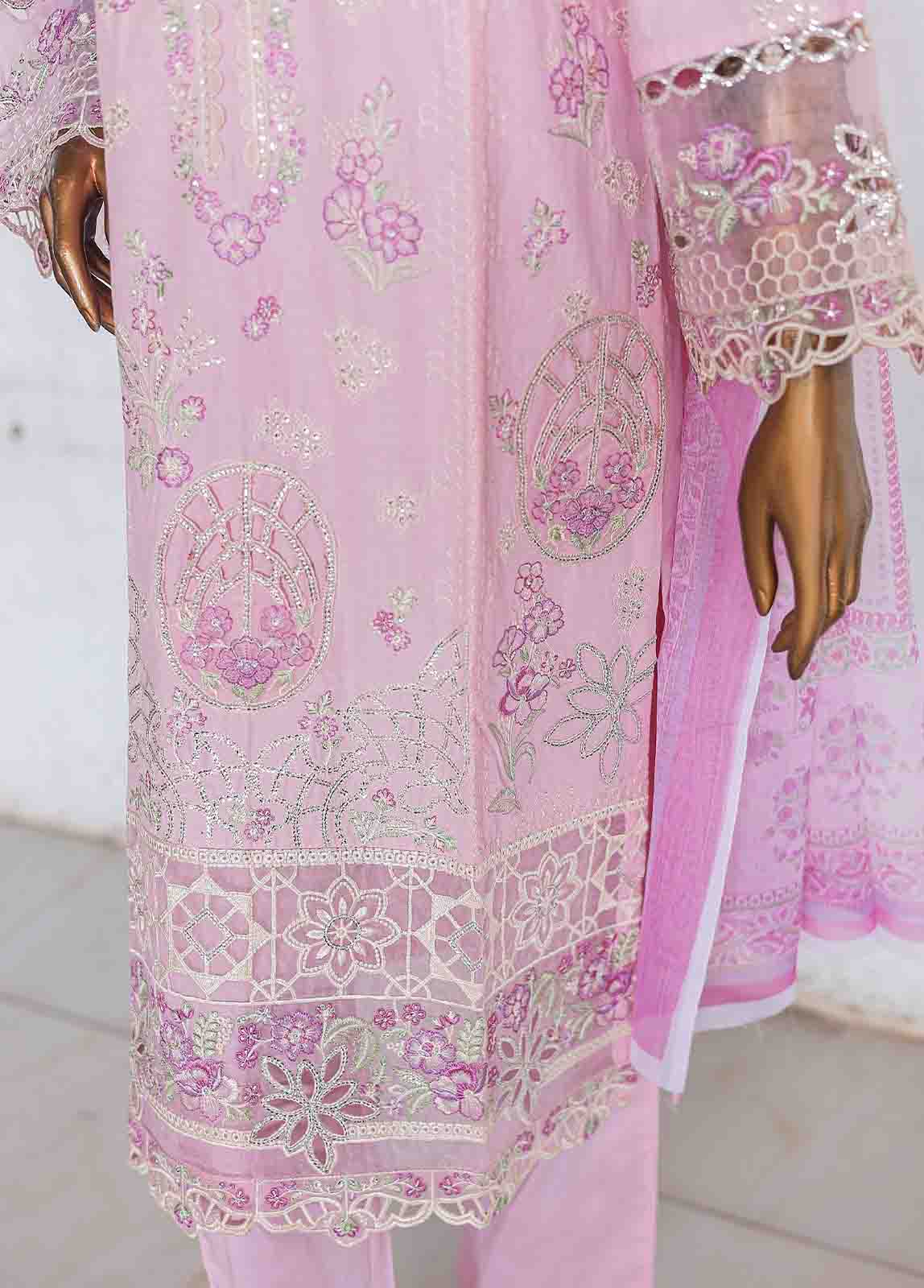 Bin Saeed Fabric - LF-CE-061 A -3 Piece Printed Embroidered Suit