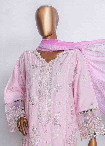 Bin Saeed Fabric - LF-CE-061 A -3 Piece Printed Embroidered Suit