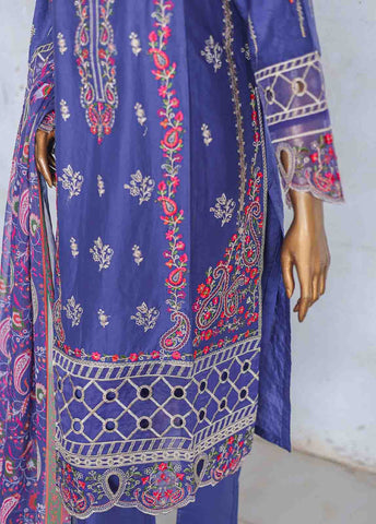 Bin Saeed Fabric - LF-CE-072 -3 Piece Printed Embroidered Suit