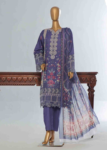 Bin Saeed Fabric - LF-CE-072 B- 3 Piece Embroidered Stitched Suit