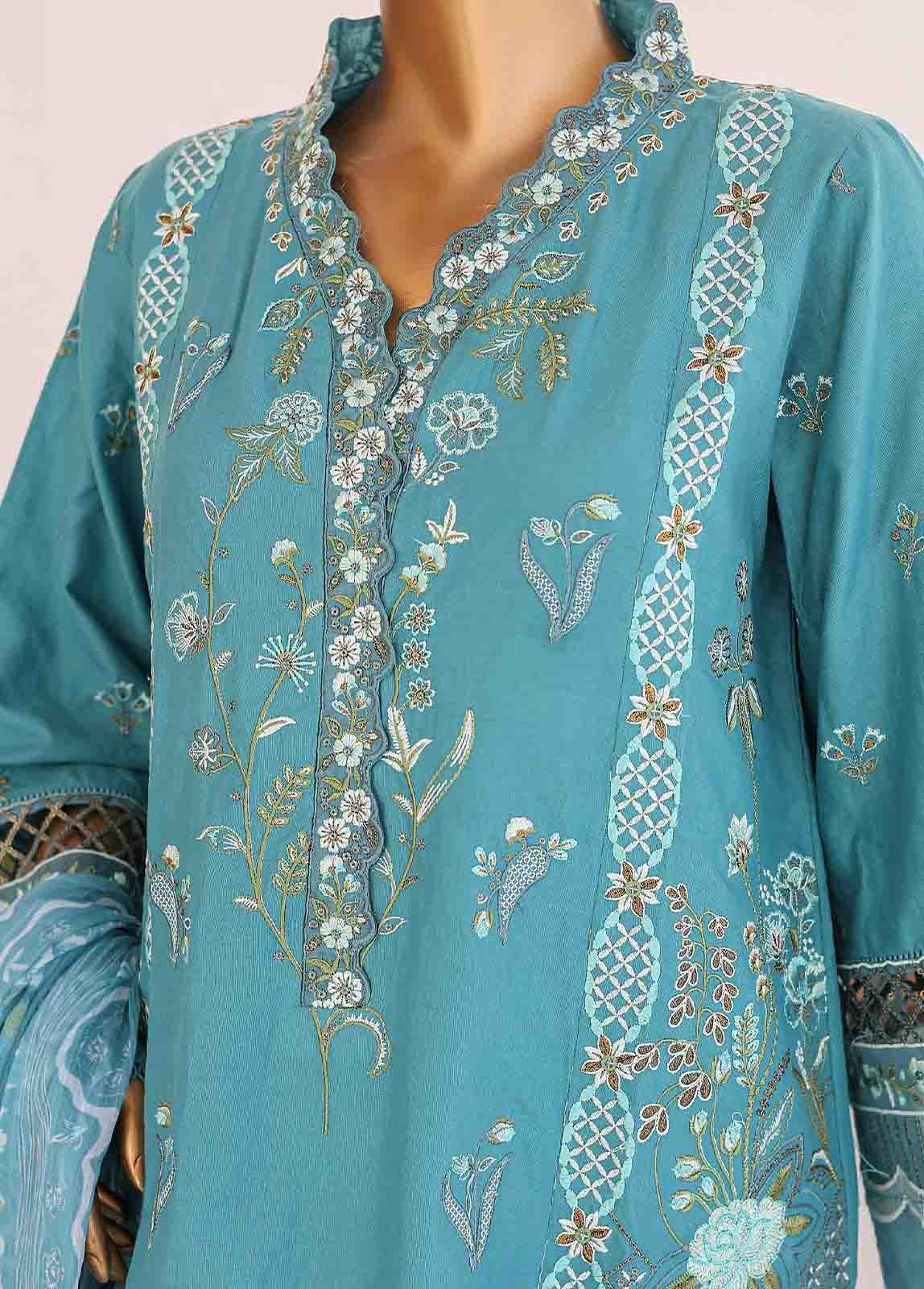 Bin Saeed Fabric - LF-CE-074 B- 3 Piece Embroidered Stitched Suit