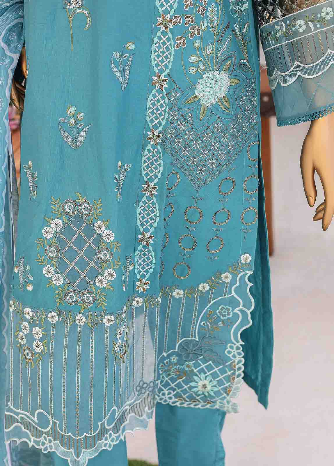 Bin Saeed Fabric - LF-CE-074 B- 3 Piece Embroidered Stitched Suit