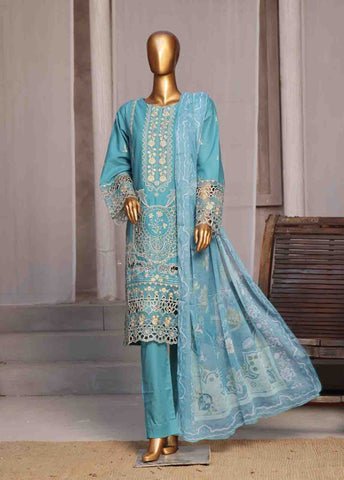 Bin Saeed Fabric - LF-CE-074 E- 3 Piece Embroidered Stitched Suit