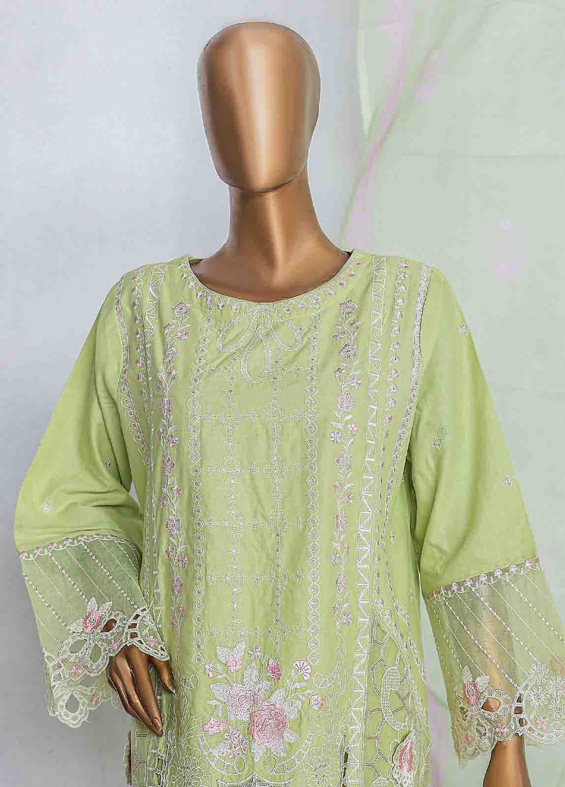 Bin Saeed Fabric - LF-CE-092 B -3 Piece Printed Embroidered Suit