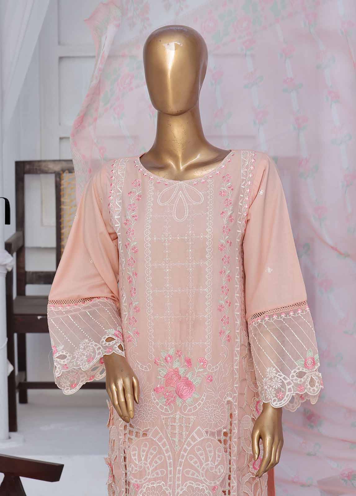 Bin Saeed Fabric - LF-CE-095 A- 3 Piece Embroidered Stitched Suit