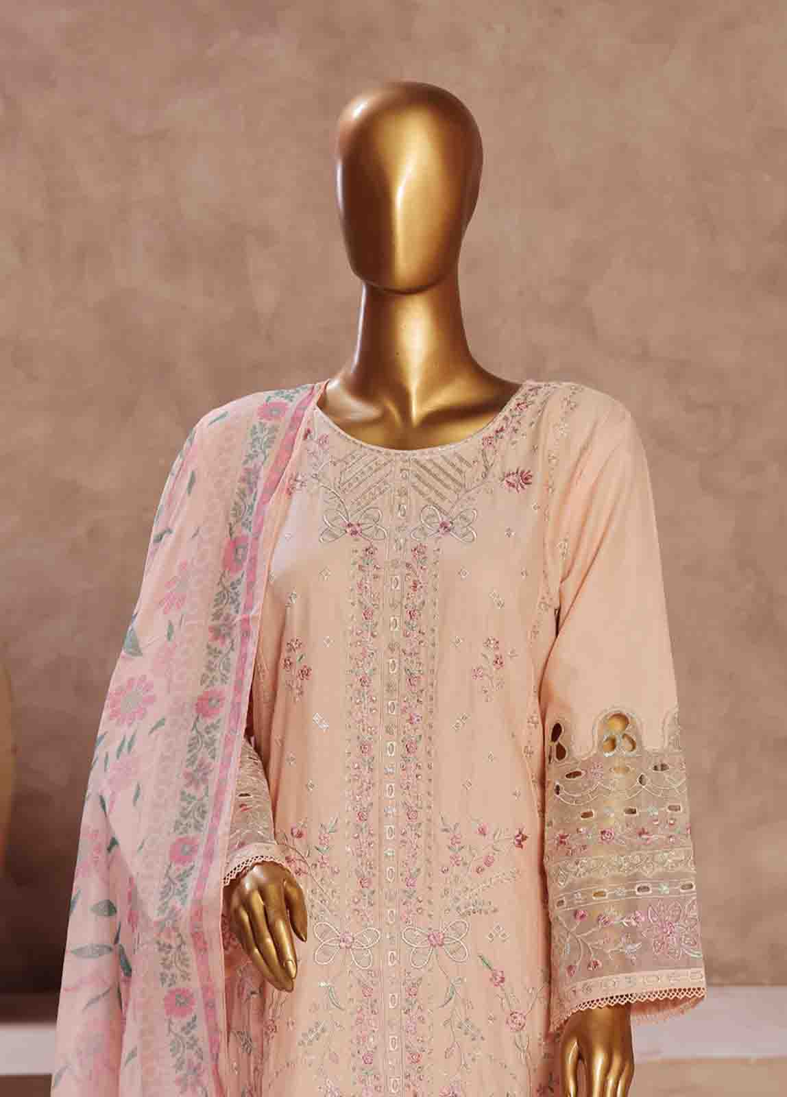 Bin Saeed Fabric - LF-CE-095 B- 3 Piece Embroidered Stitched Suit