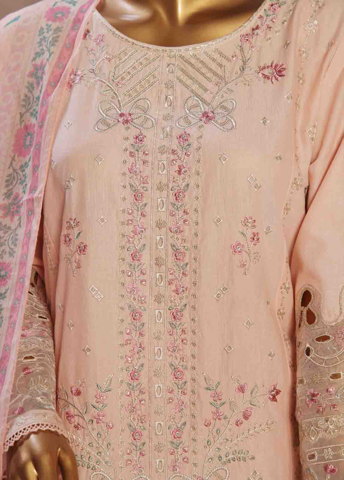 Bin Saeed Fabric - LF-CE-095 B- 3 Piece Embroidered Stitched Suit