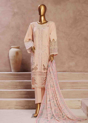 Bin Saeed Fabric - LF-CE-095 B- 3 Piece Embroidered Stitched Suit