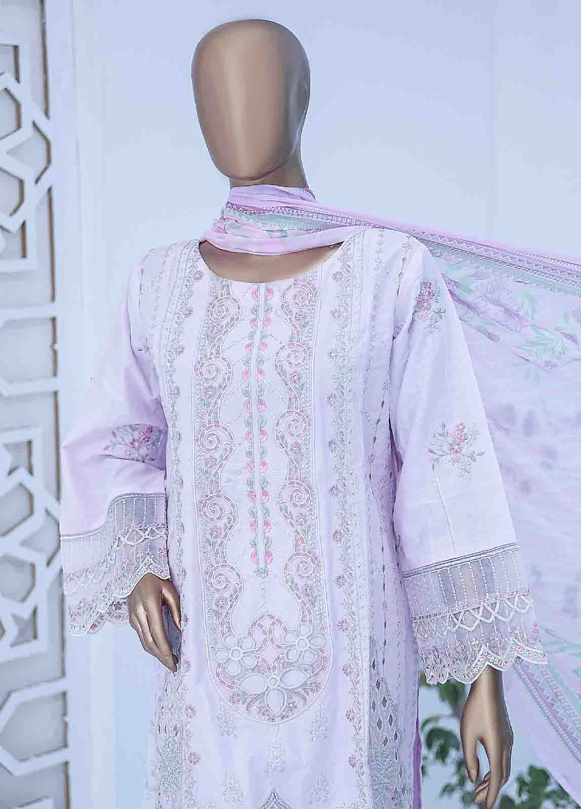 Bin Saeed Fabric - LF-CE-096- 3 Piece Embroidered Stitched Suit