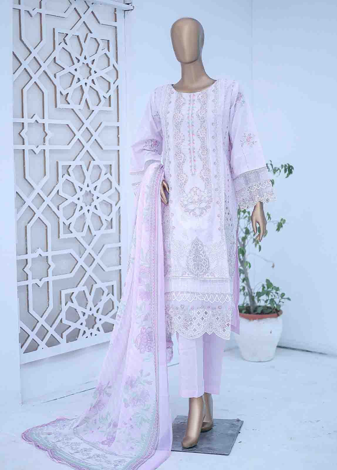 Bin Saeed Fabric - LF-CE-096- 3 Piece Embroidered Stitched Suit