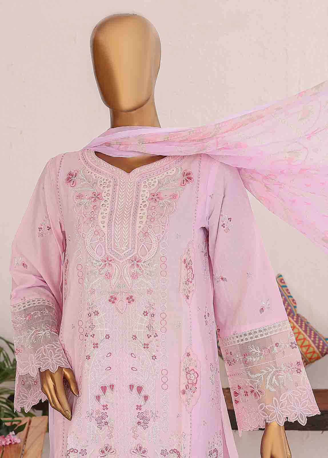 LF-CE-096 B- 3 Piece Embroidered Stitched Suit