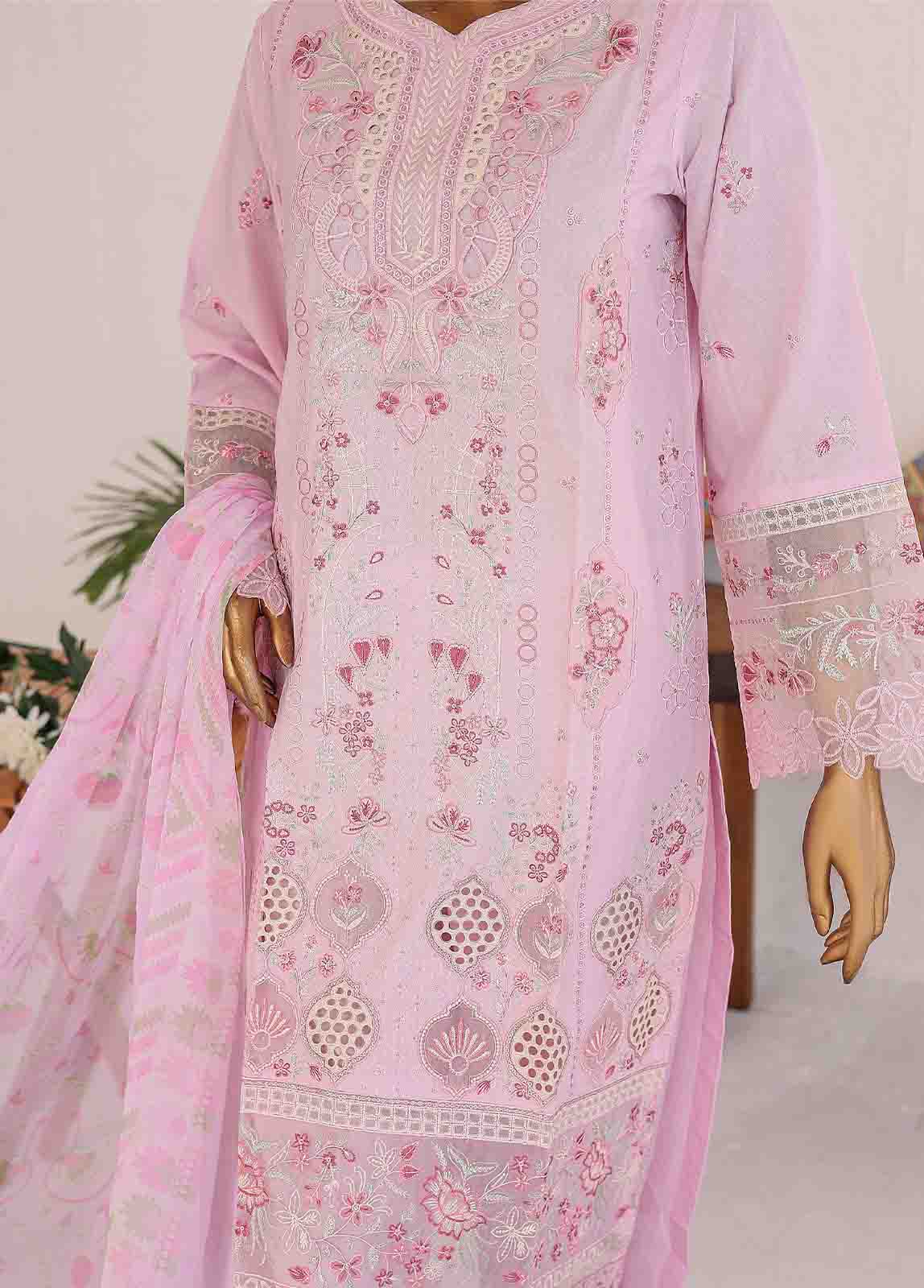 Bin Saeed Fabric - LF-CE-096 B- 3 Piece Embroidered Stitched Suit