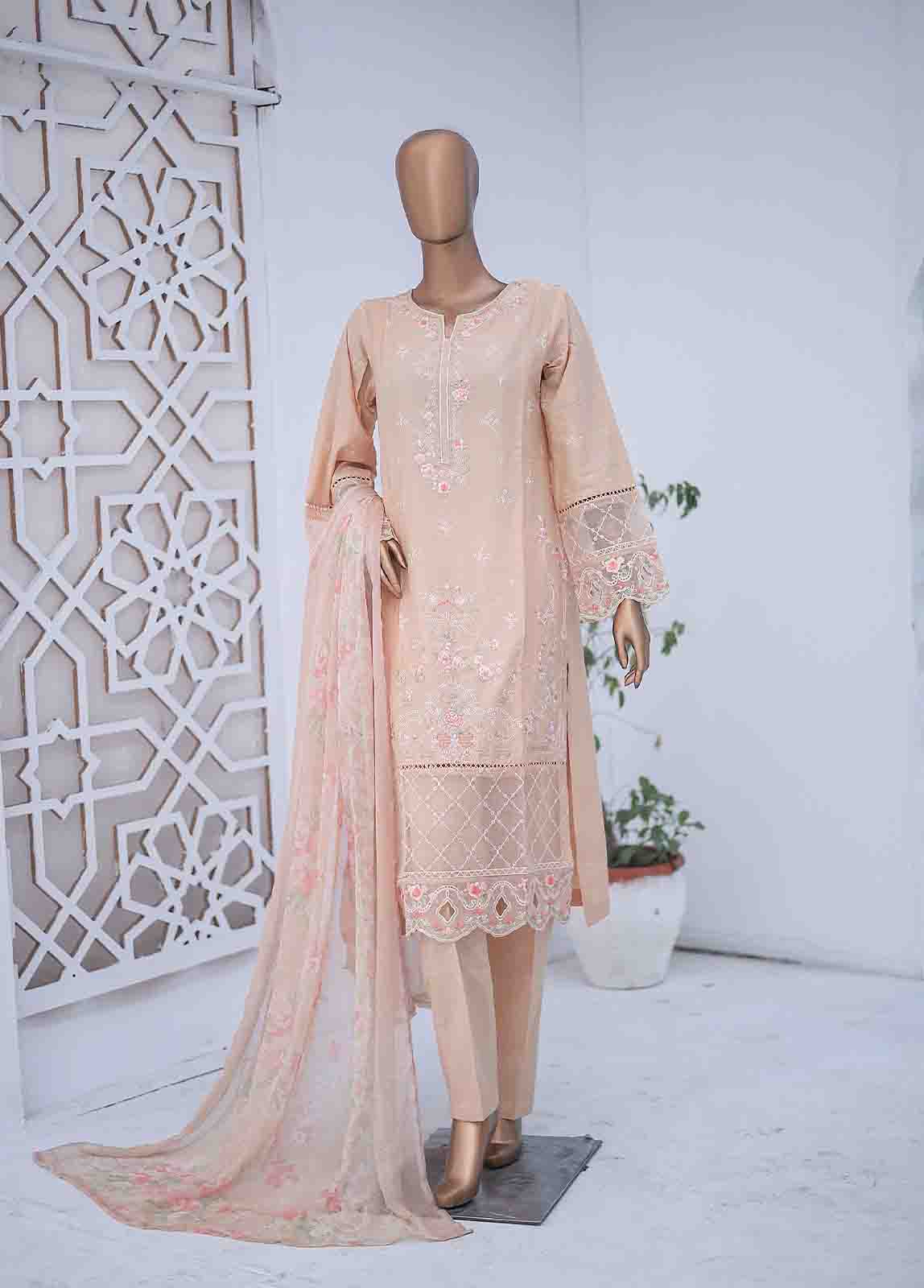 Bin Saeed Fabric - LF-CE-099- 3 Piece Embroidered Stitched Suit