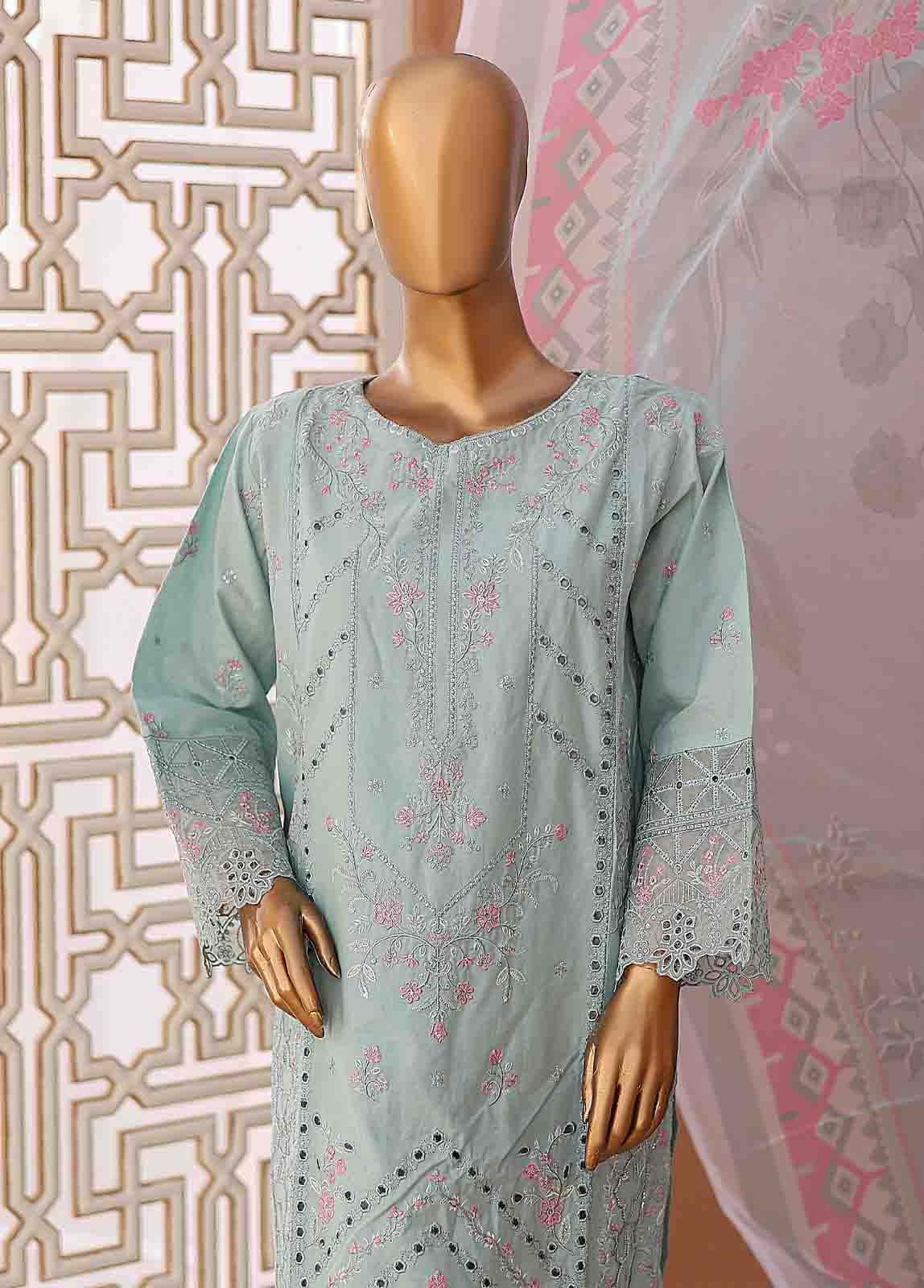 Bin Saeed Fabric - LF-CK-004 B-3 Piece Chikankari Stitched Suit