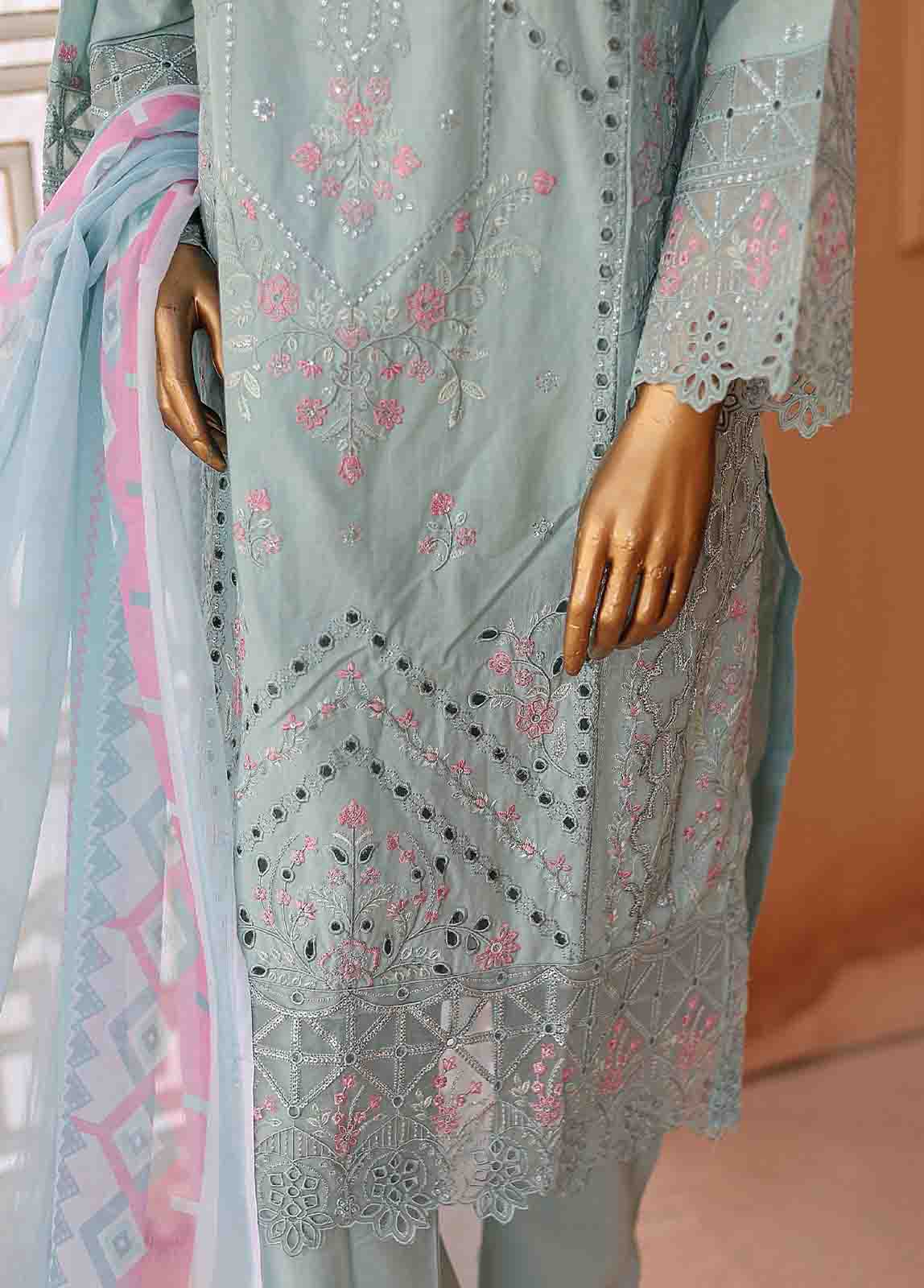 Bin Saeed Fabric - LF-CK-004 B-3 Piece Chikankari Stitched Suit