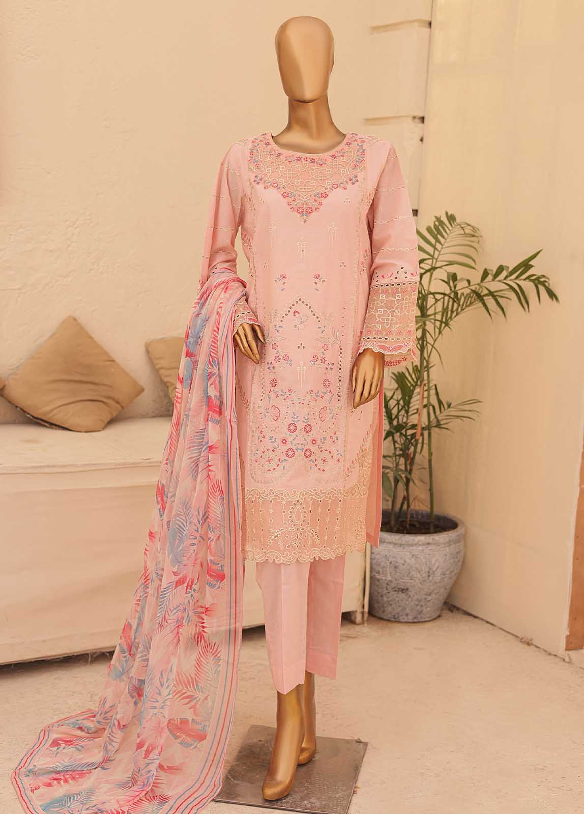 Bin Saeed Fabric - LF-CK-006-3 Piece Chikankari Stitched Suit
