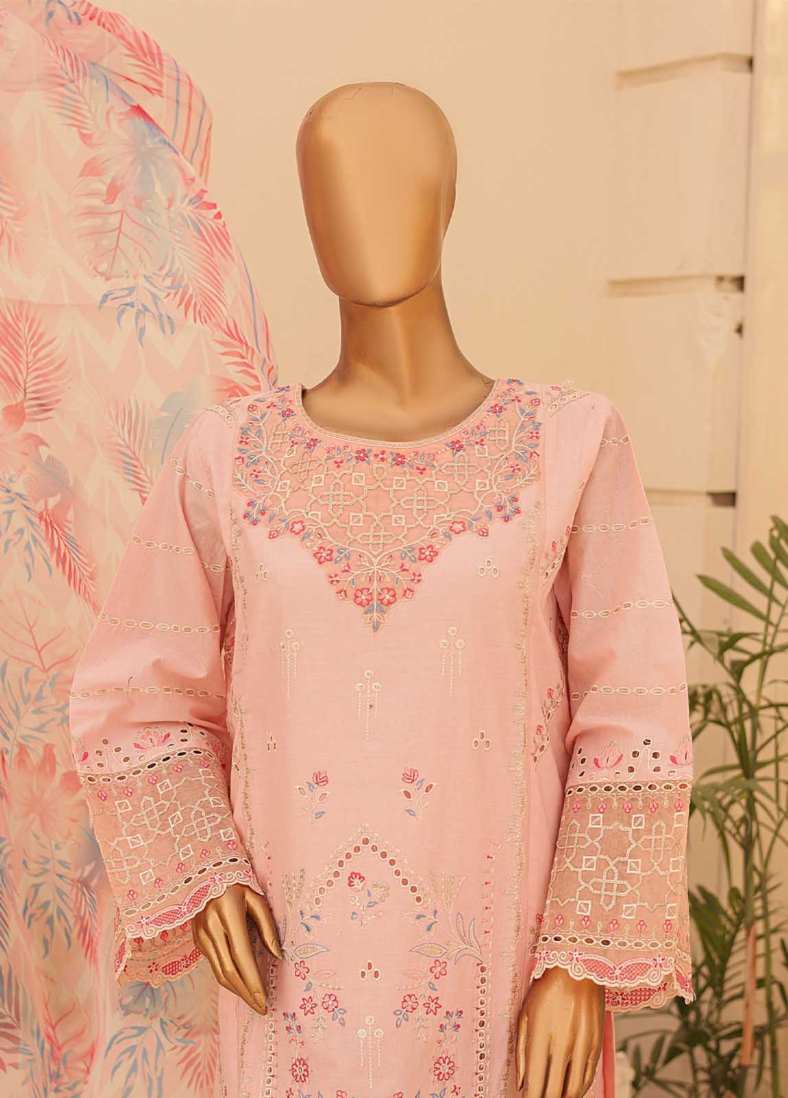 Bin Saeed Fabric - LF-CK-006-3 Piece Chikankari Stitched Suit