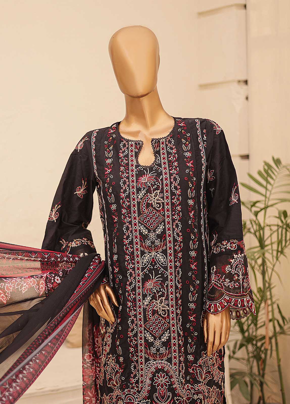 Bin Saeed Fabric - LF-CK-012-3 Piece Chikankari Stitched Suit