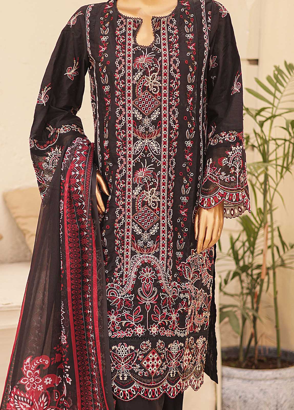 Bin Saeed Fabric - LF-CK-012-3 Piece Chikankari Stitched Suit