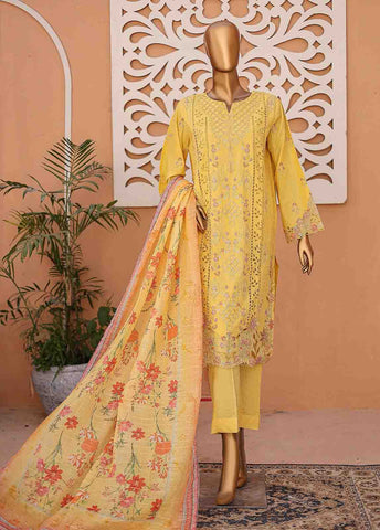 Bin Saeed Fabric - LF-CK-0135-3 Piece Chikankari Stitched Suit