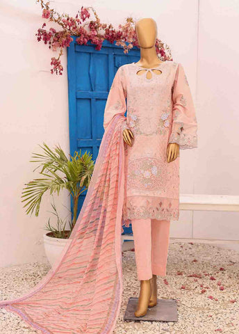 Bin Saeed Fabric - LF-CK-0139 C-3 Piece Chikankari Stitched Suit