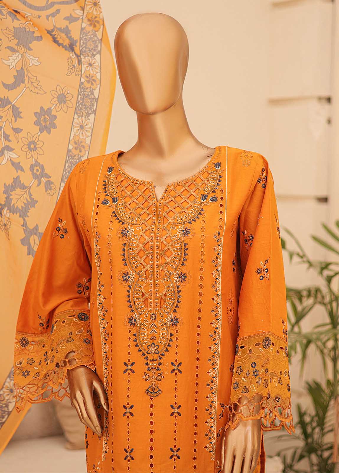 Bin Saeed Fabric - LF-CK-018-3 Piece Chikankari Stitched Suit