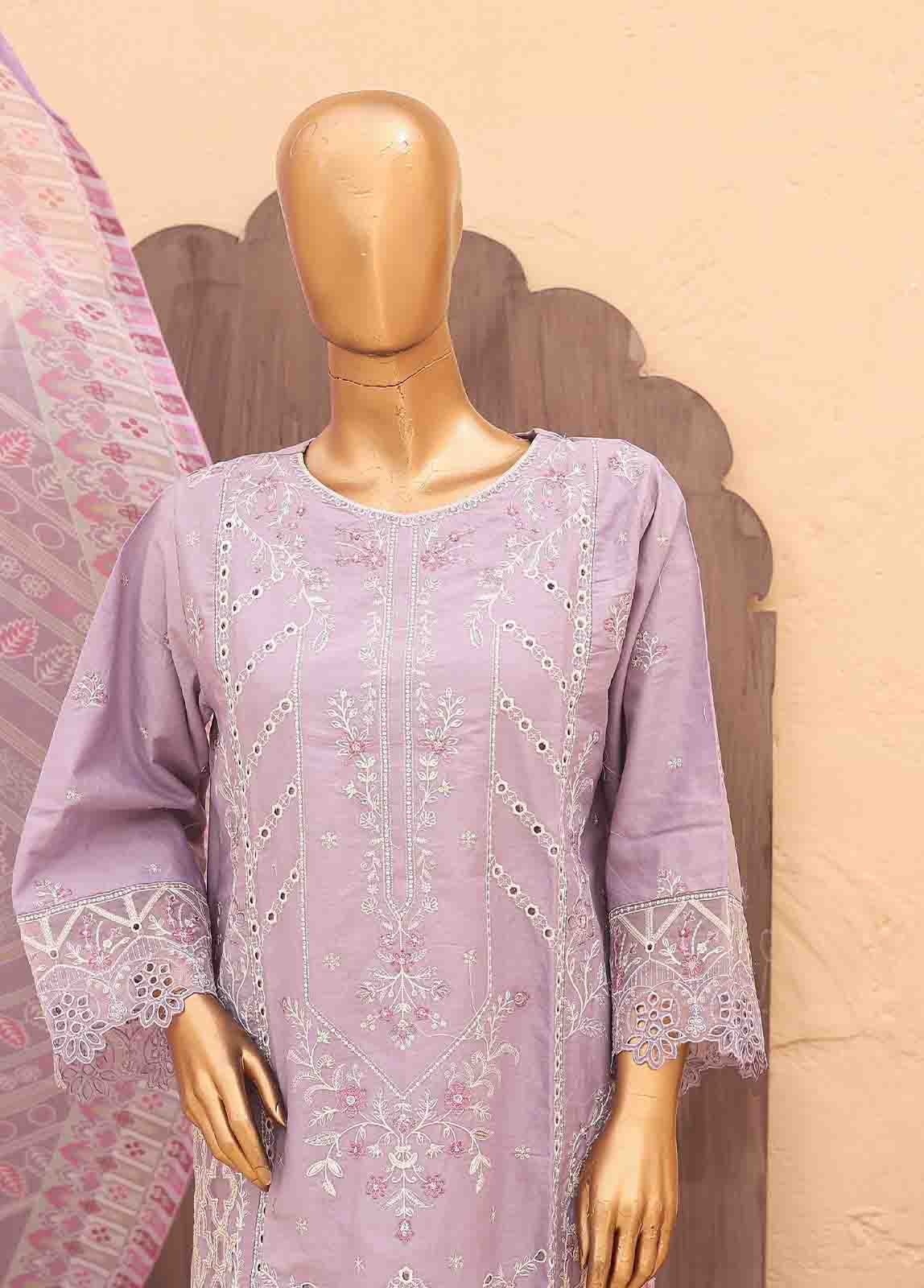 Bin Saeed Fabric - LF-CK-022 A-3 Piece Chikankari Stitched Suit