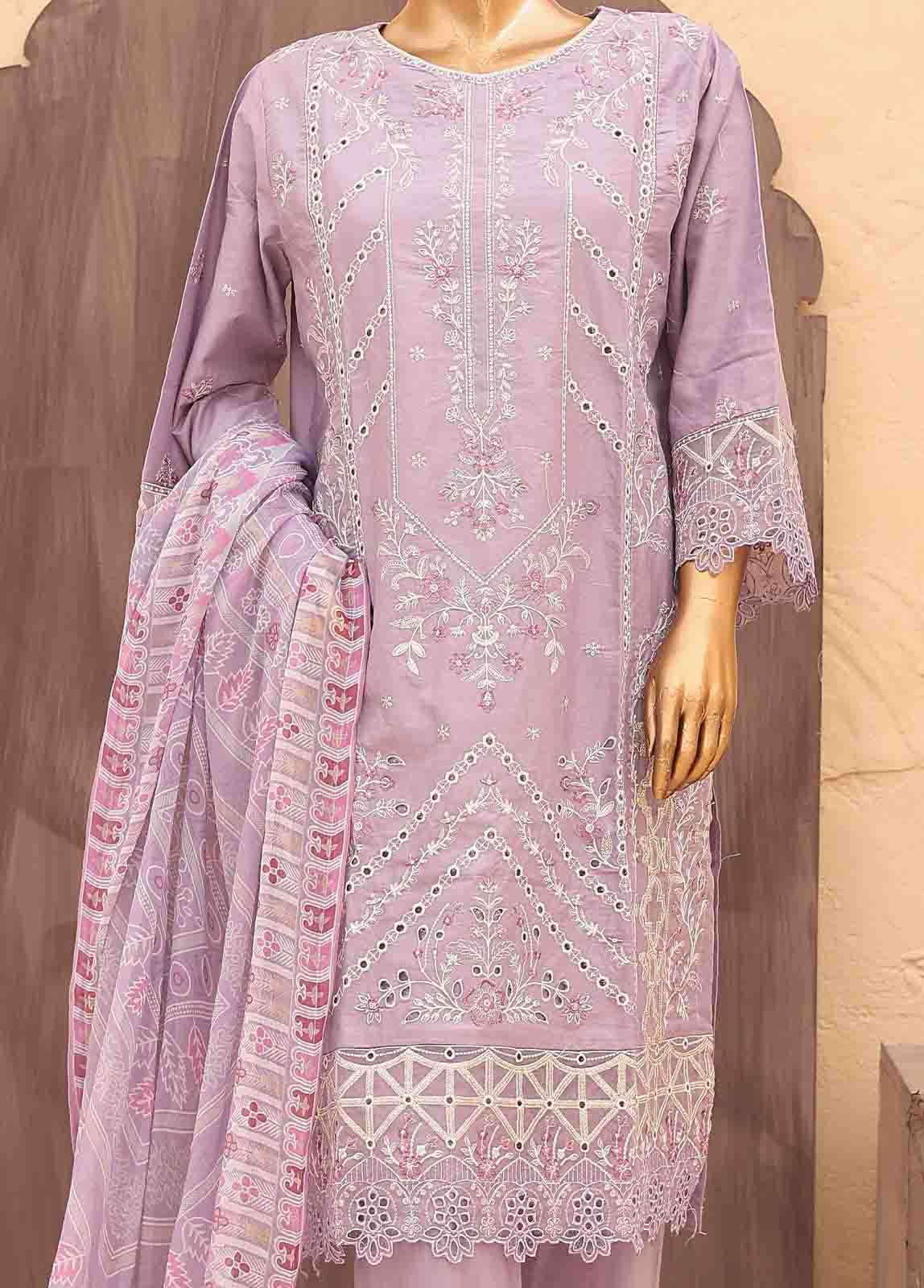 Bin Saeed Fabric - LF-CK-022 A-3 Piece Chikankari Stitched Suit