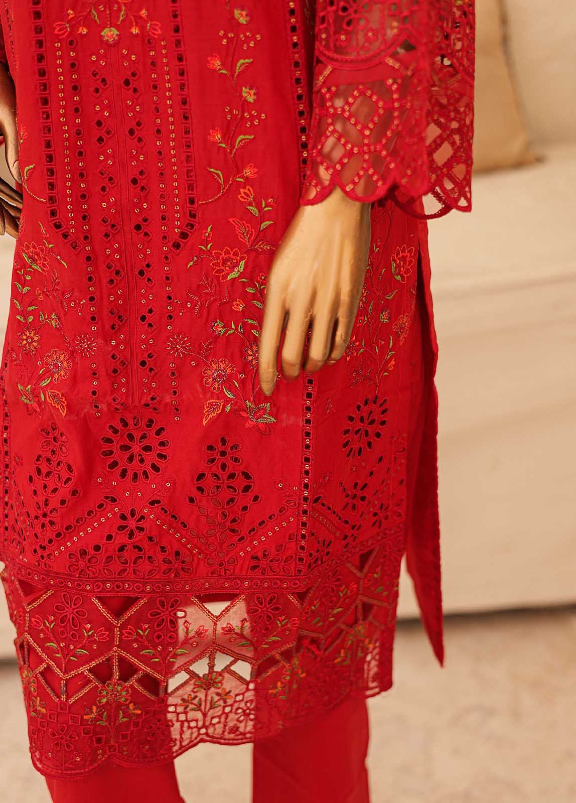 Bin Saeed Fabric - LF-CK-044-3 Piece Chikankari Stitched Suit