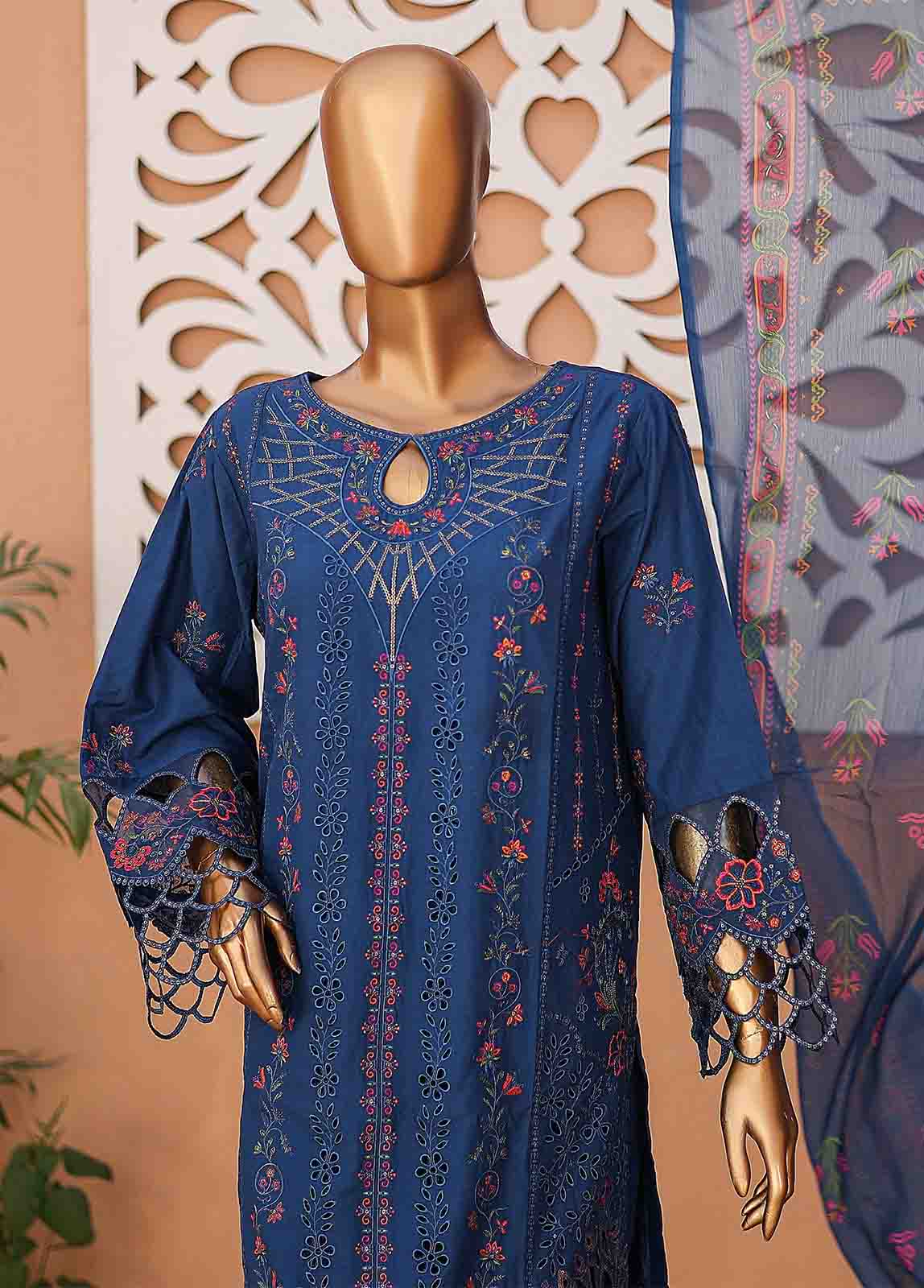 Bin Saeed Fabric - LF-CK-048-3 Piece Chikankari Stitched Suit