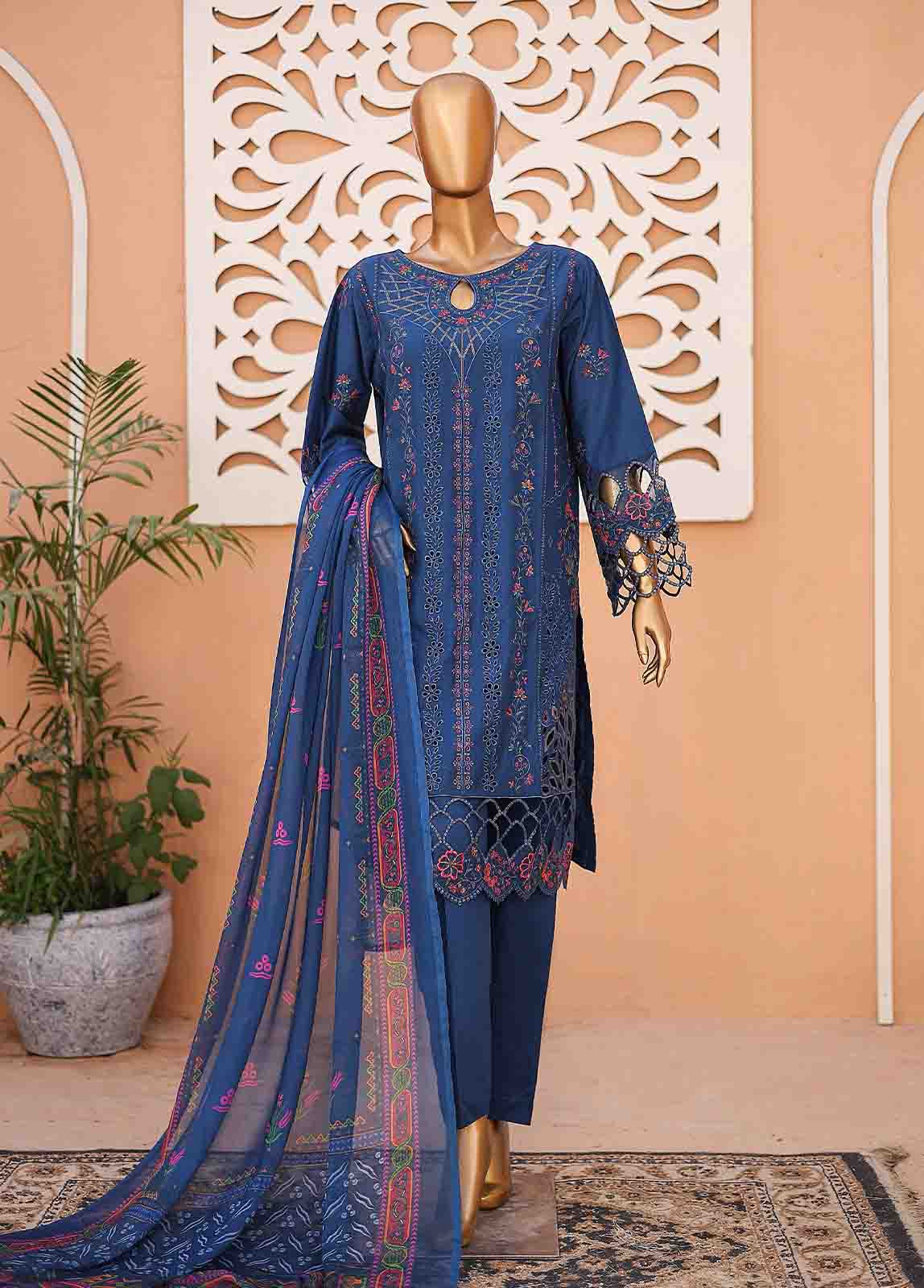 Bin Saeed Fabric - LF-CK-048-3 Piece Chikankari Stitched Suit
