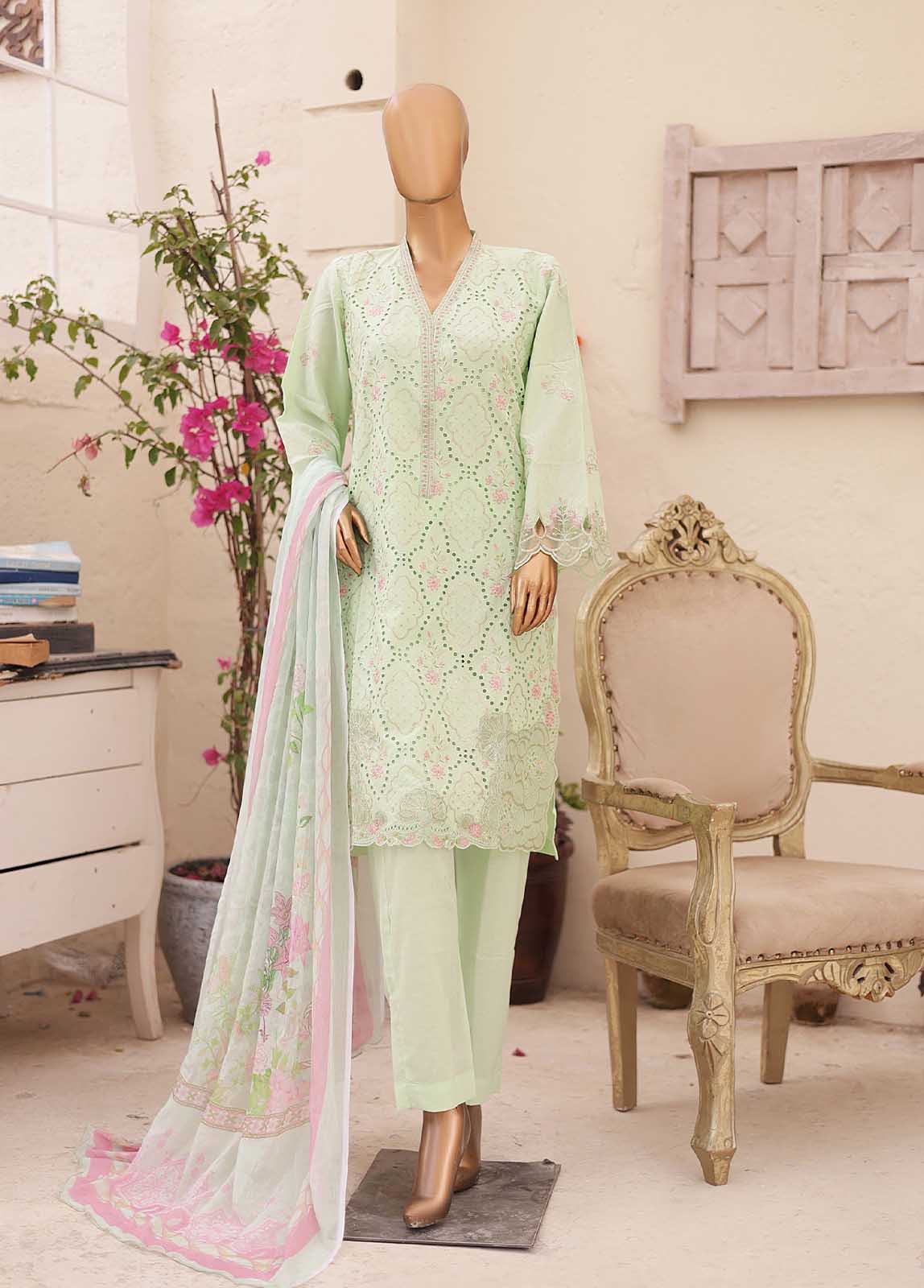 Bin Saeed Fabric - LF-CK-094-3 Piece Chikankari Stitched Suit