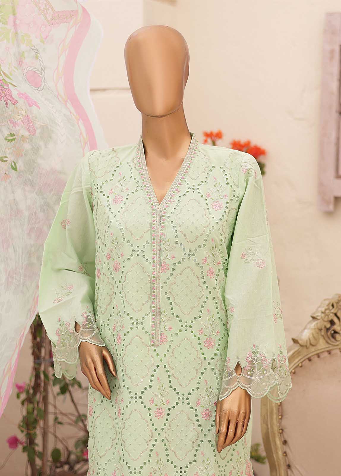 Bin Saeed Fabric - LF-CK-094-3 Piece Chikankari Stitched Suit