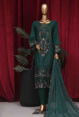 Bin Saeed Fabric - LF-D-036 - 3 Piece Luxury Embroidered Stitched Suit