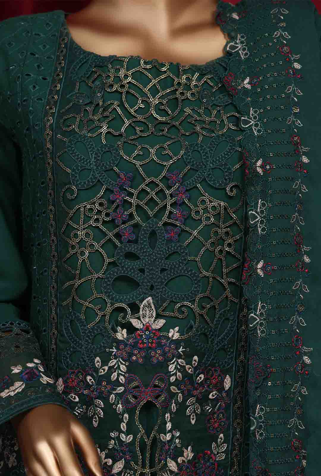 Bin Saeed Fabric - LF-D-036 - 3 Piece Luxury Embroidered Stitched Suit