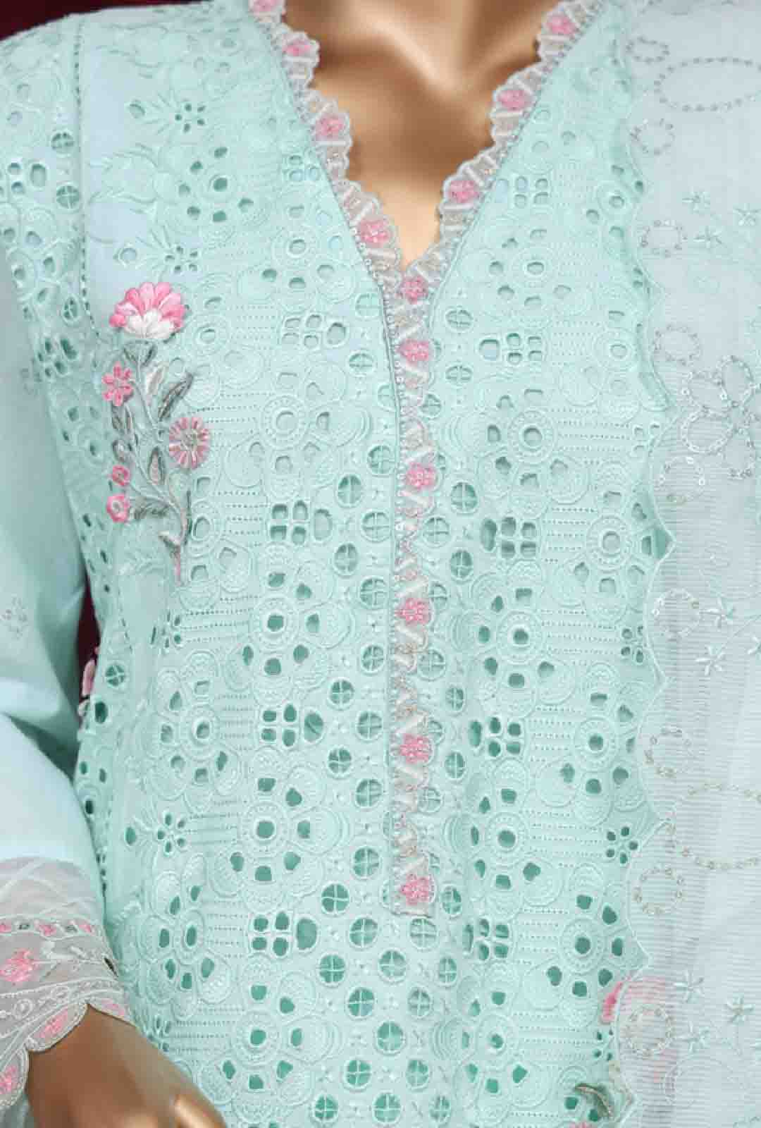 Bin Saeed Fabric - LF-D-137 B- 3 Piece Luxury Embroidered Stitched Suit