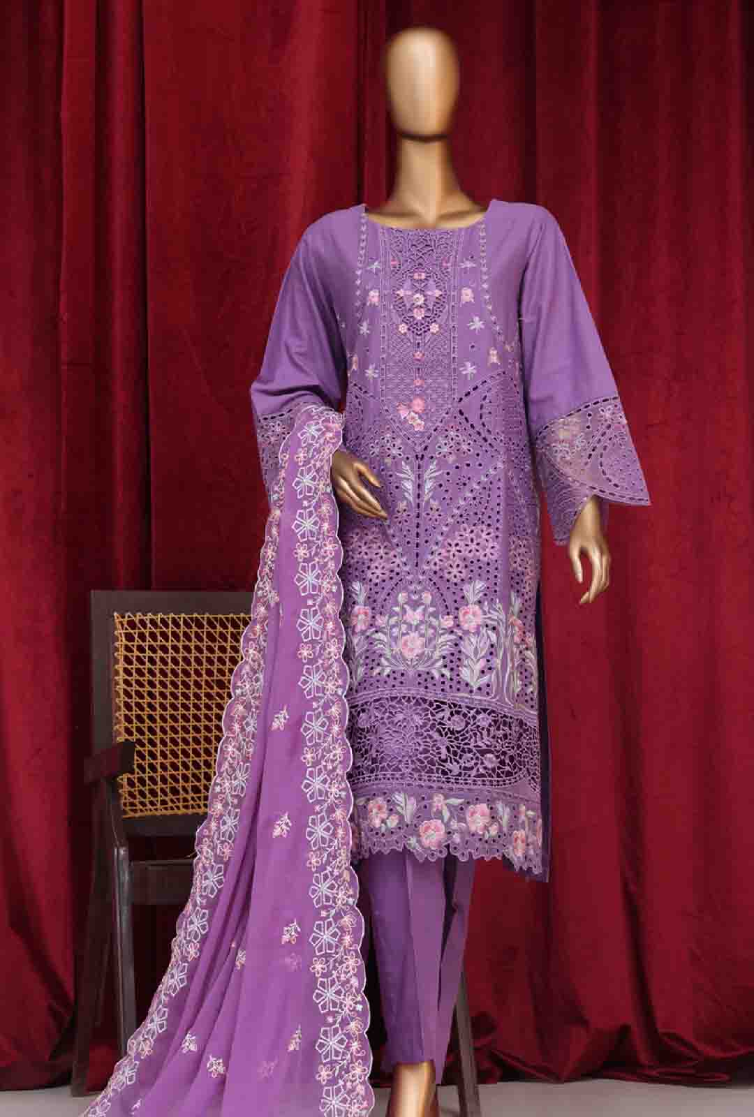 Bin Saeed Fabric - LF-D-147 A- 3 Piece Luxury Embroidered Stitched Suit