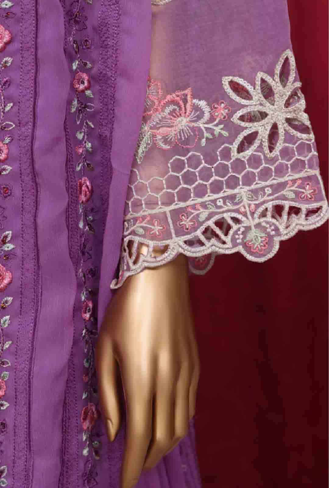Bin Saeed Fabric - LF-D-147 B- 3 Piece Luxury Embroidered Stitched Suit