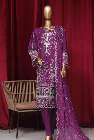 Bin Saeed Fabric - LF-D-39 A- 3 Piece Luxury Embroidered Stitched Suit