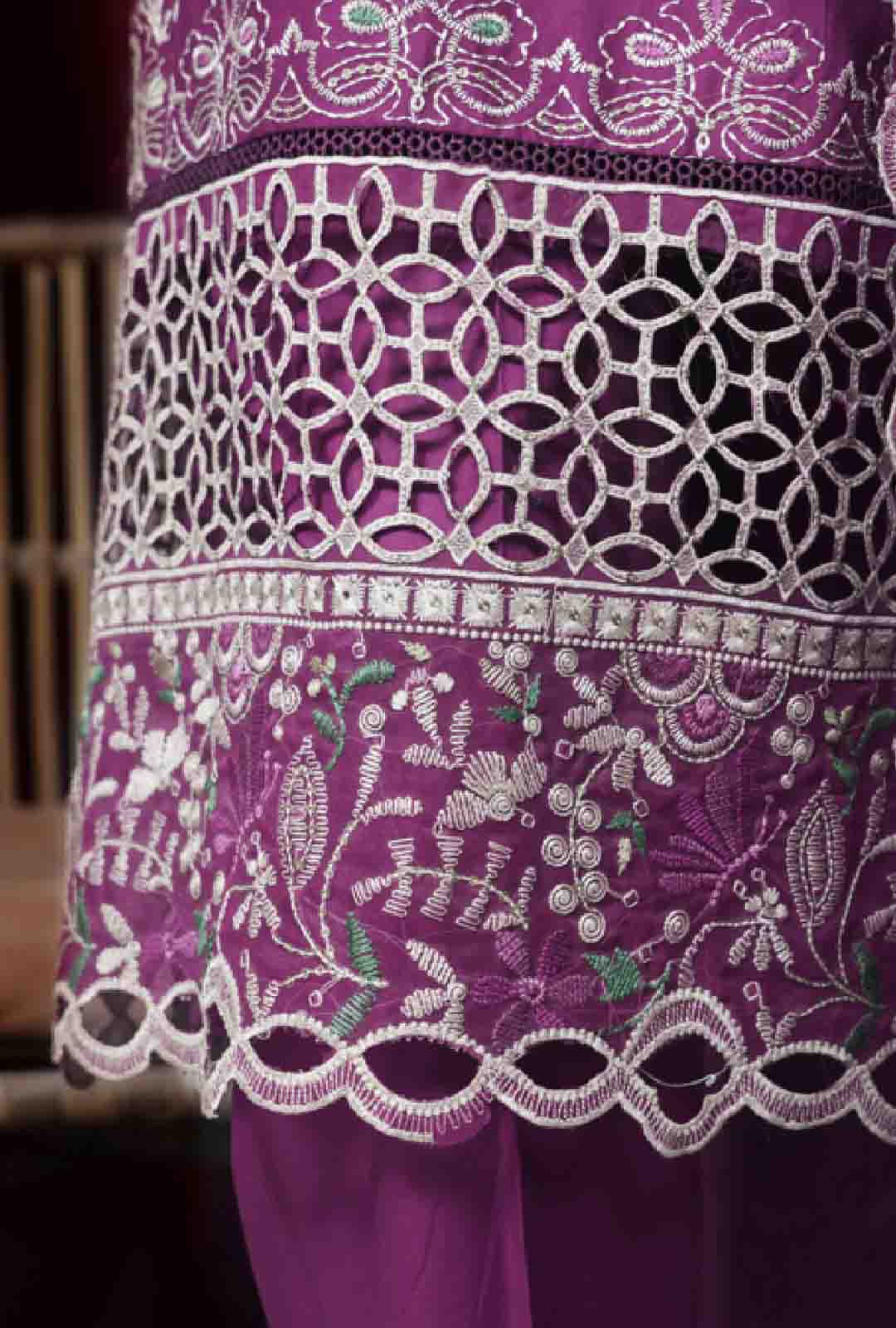 Bin Saeed Fabric - LF-D-39 A- 3 Piece Luxury Embroidered Stitched Suit