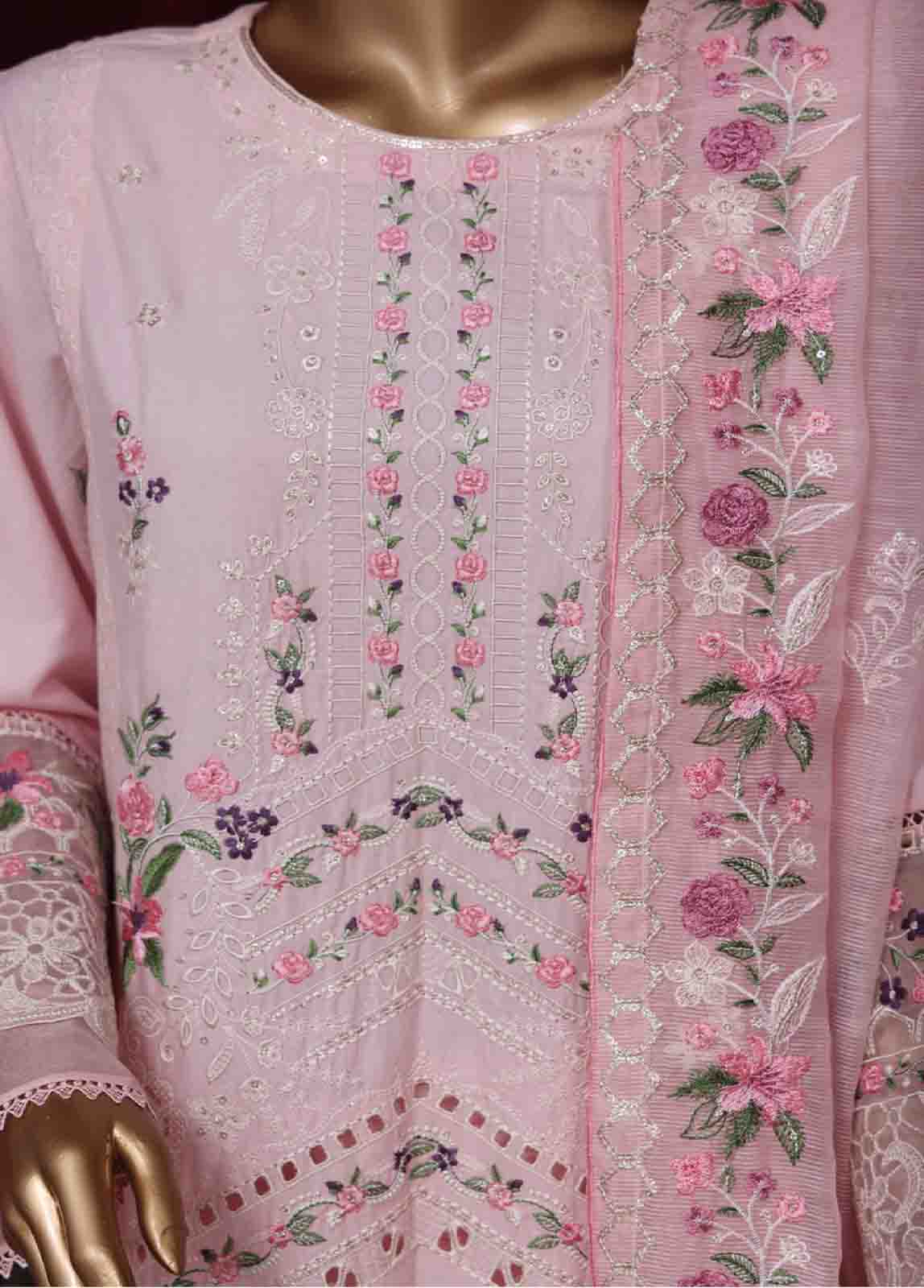 Bin Saeed Fabric - LF-D-43B- 3 Piece Luxury Embroidered Stitched Suit