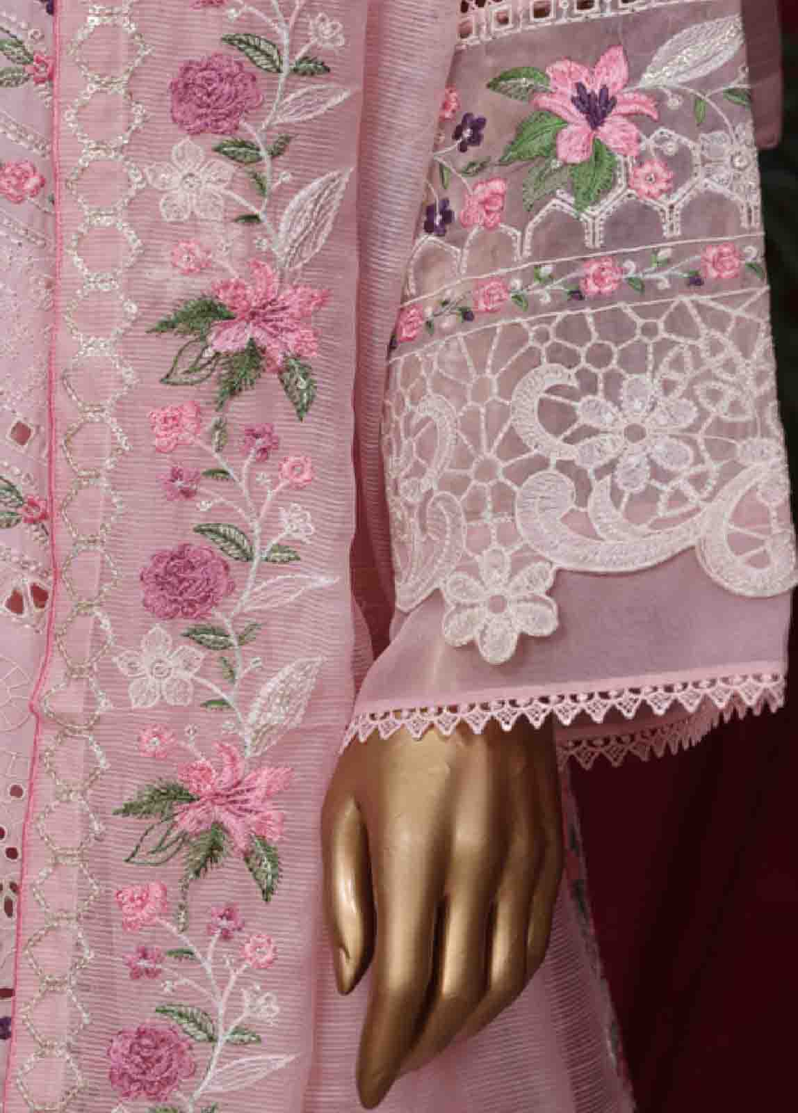 Bin Saeed Fabric - LF-D-43B- 3 Piece Luxury Embroidered Stitched Suit
