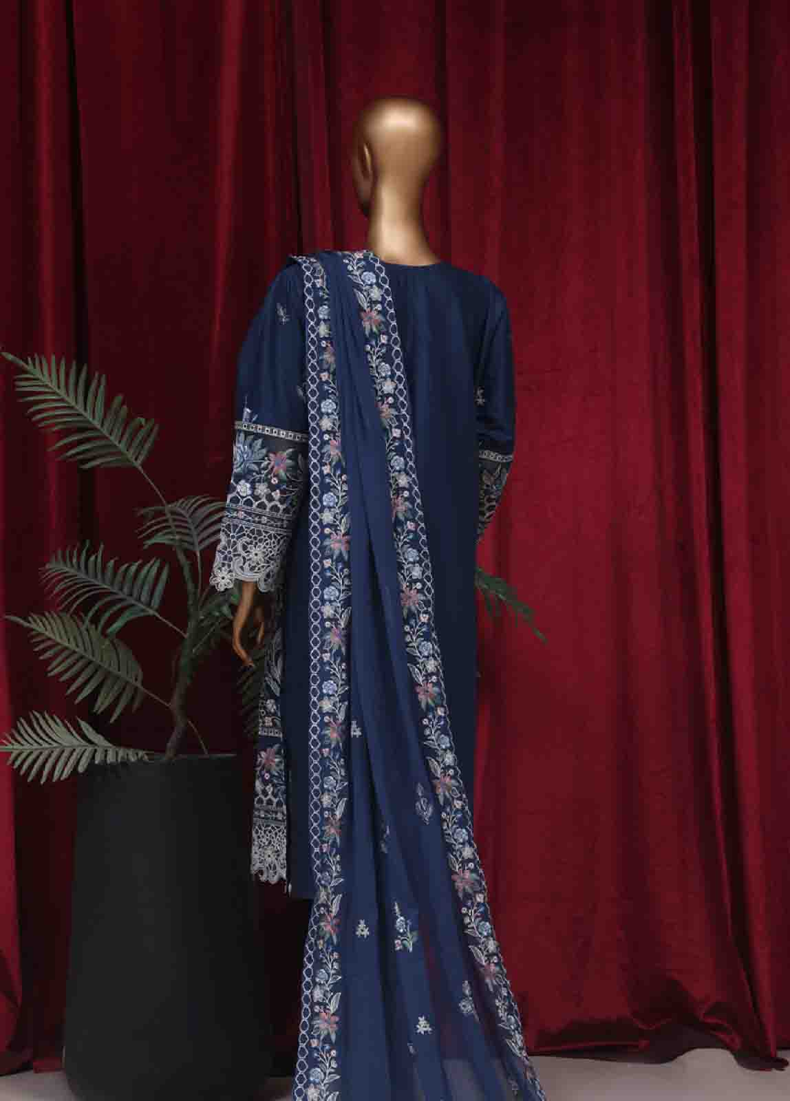 Bin Saeed Fabric - LF-D-59 - 3 Piece Luxury Embroidered Stitched Suit