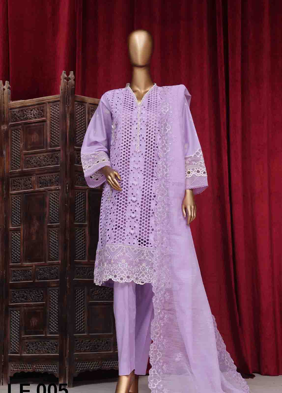 Bin Saeed Fabric - LF-ED-005- 3 Piece Luxury Embroidered Stitched Suit