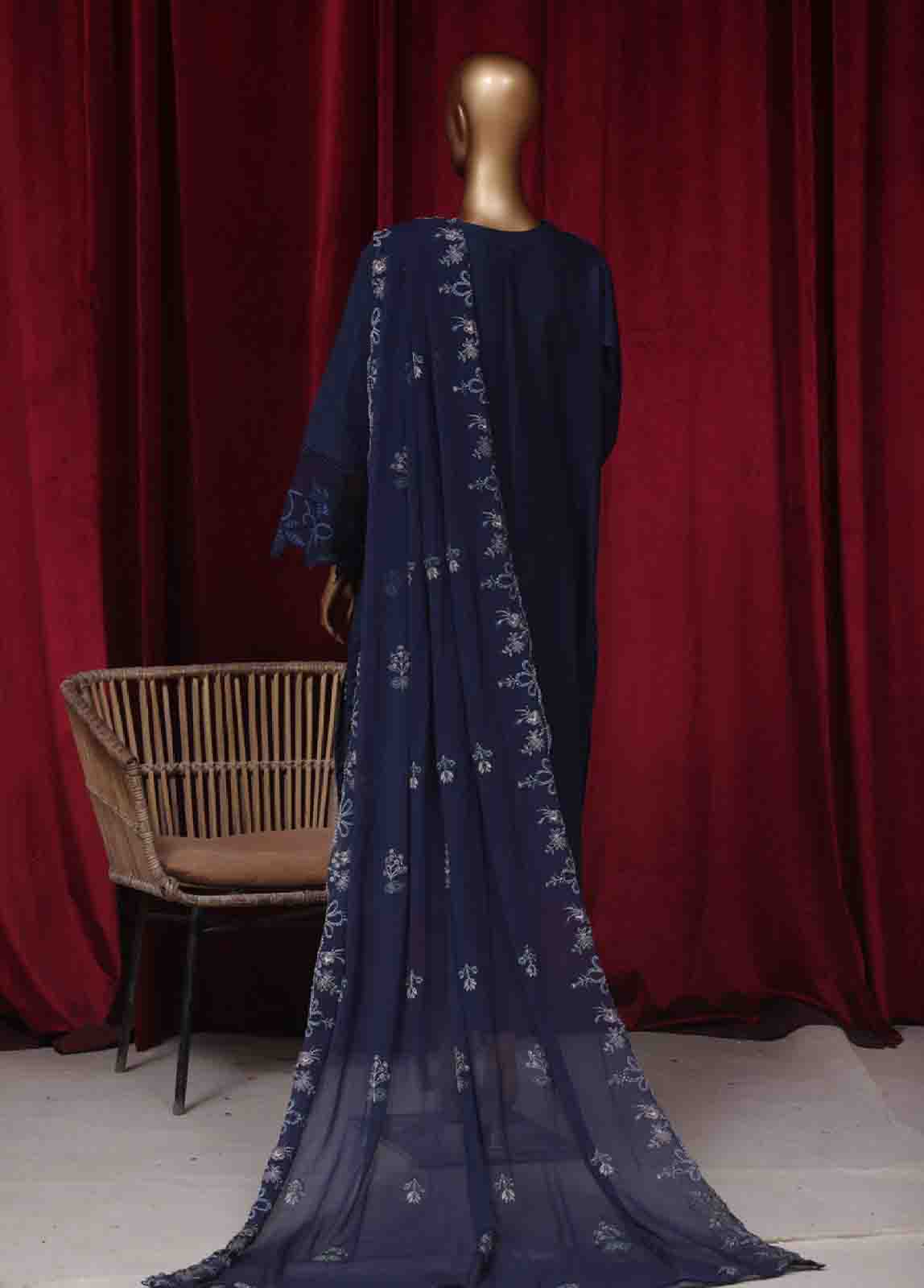 Bin Saeed Fabric - LF-ED-0101A- 3 Piece Luxury Embroidered Stitched Suit