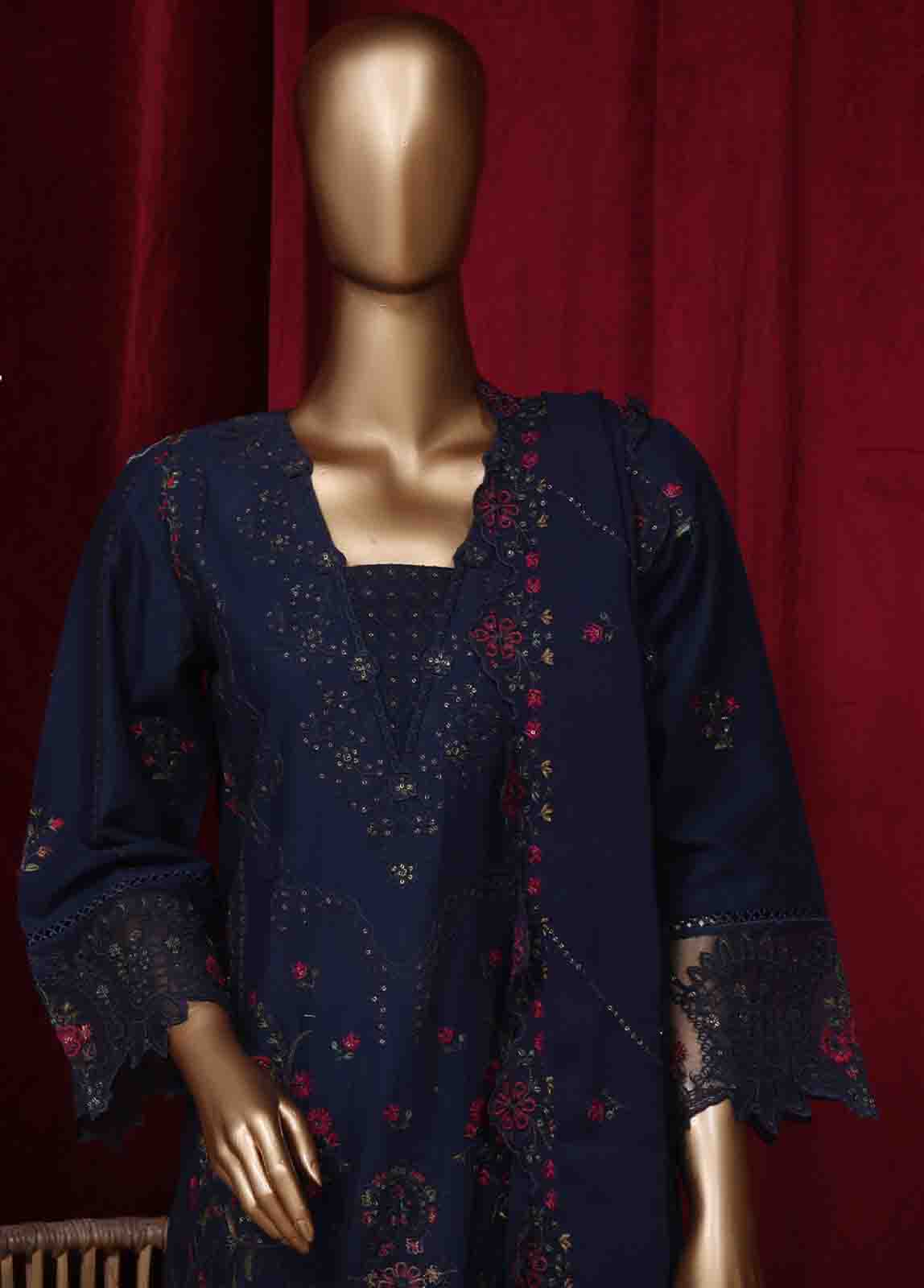 Bin Saeed Fabric - LF-ED-0101A- 3 Piece Luxury Embroidered Stitched Suit